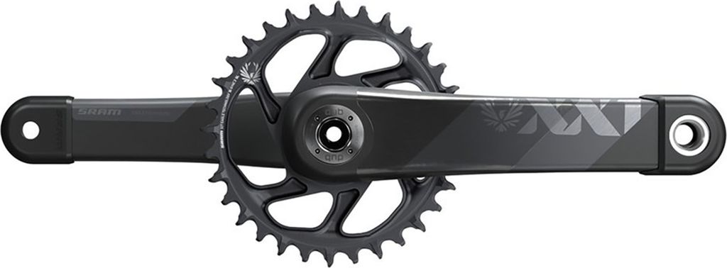 SRAM XX1 Eagle DUB Kurbelgarnitur 170 mm 34T grau - Leichte Carbon-Performanc...