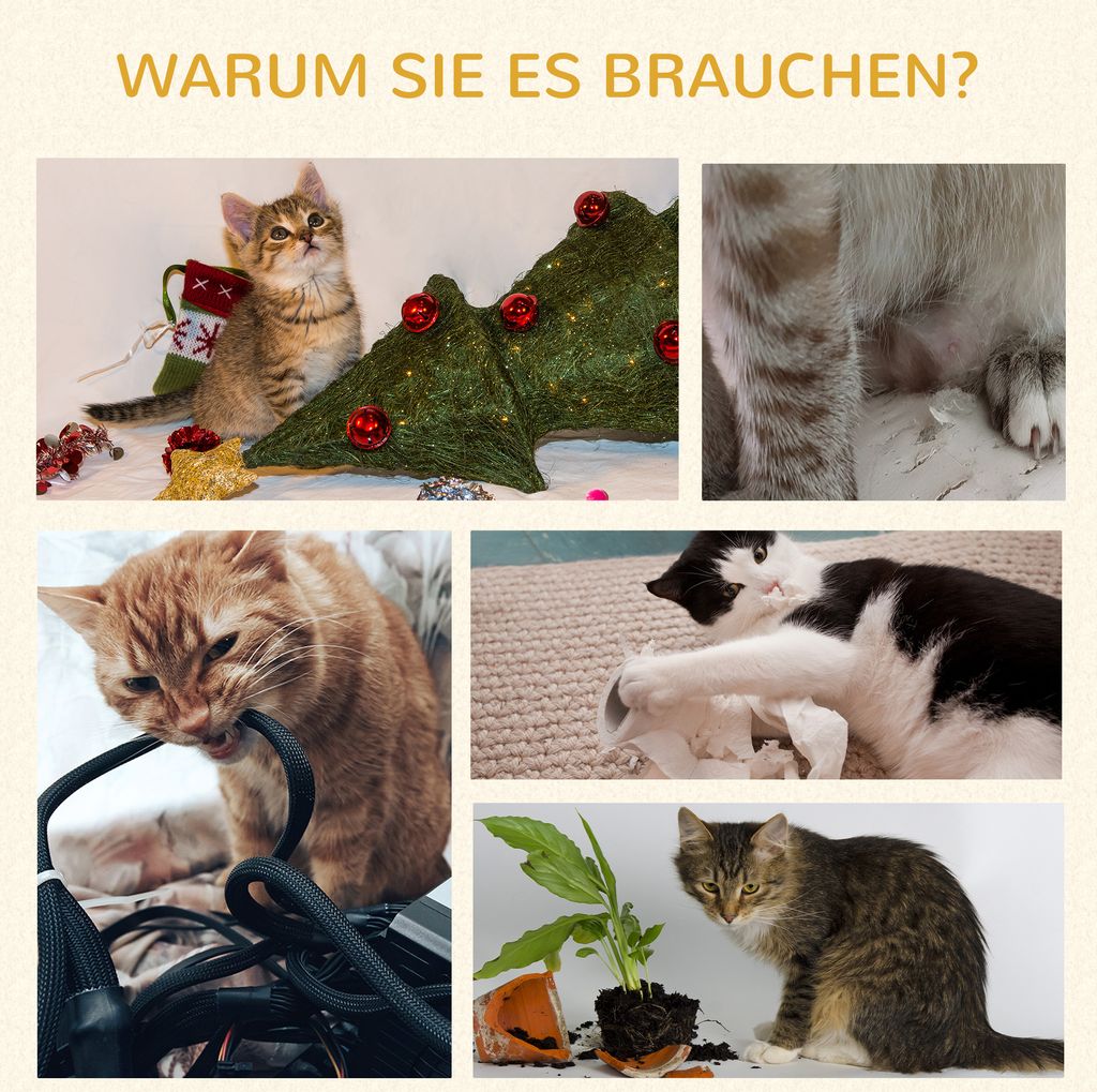 PawHut Kratzbaum, 125 cm, Katzenbaum mit Hängematte, Produktbild 7