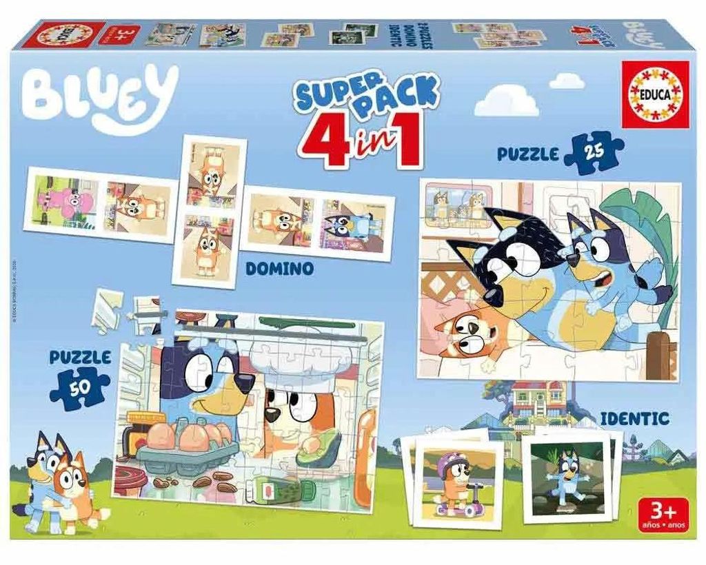 Educa Bluey Puzzle Superpack Mehrfarbig Kinder Mehrfarbig One Size