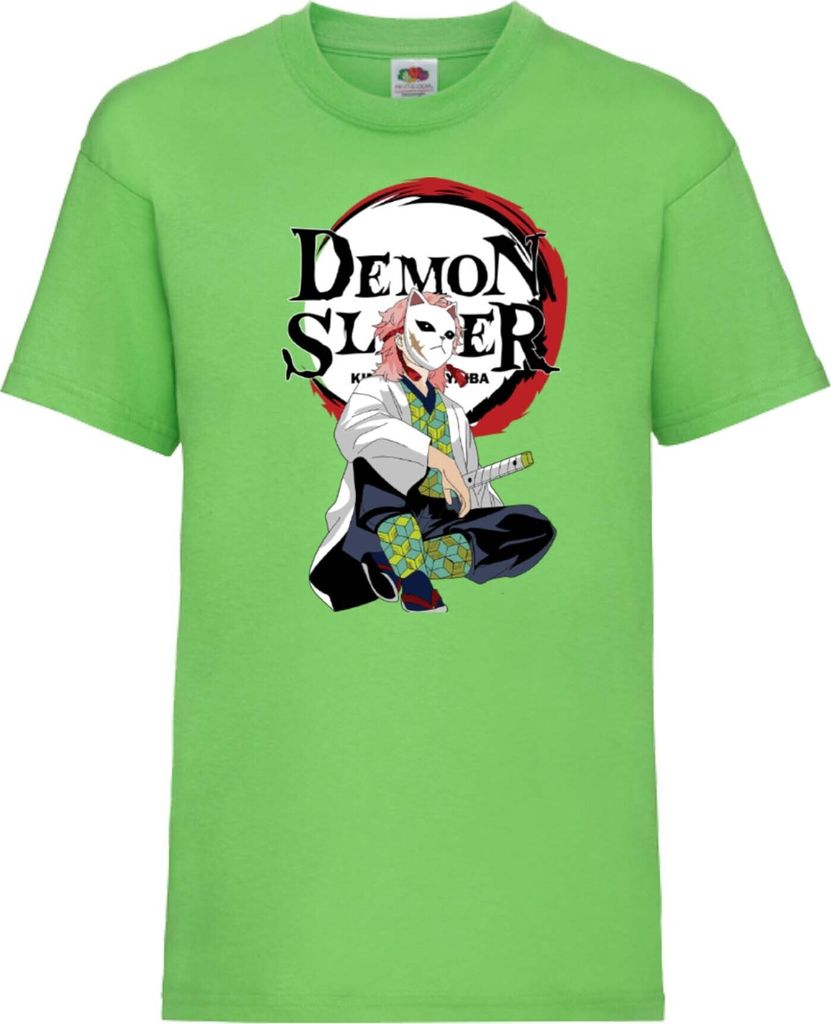Kinder T-Shirt Japan Animation Manga Anime Comics Demon Anime Slayer Sabito Var-022 Sabito, 7-8 Jahr - 128 / Lime