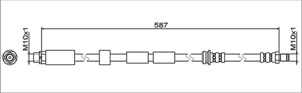 METZGER 4112075 Bremsschlauch Vorne Links Vorne Rechts für BMW 1 Schrägheck (F20) 3 Touring (F31) 3 Limousine (F30, F80) 4 Gran Coupe (F36) 3 GT ...