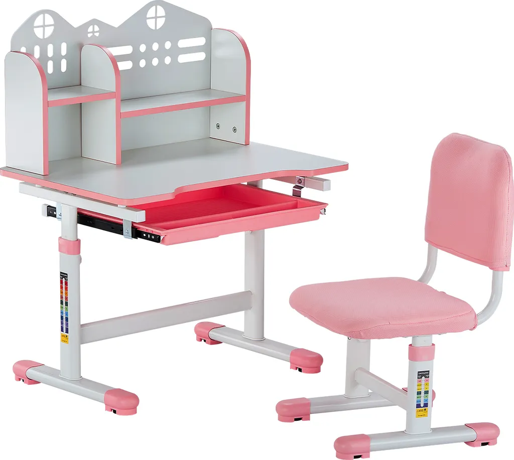 Bureau enfant réglable rose VEVOR : fini le mal de dos et les postures