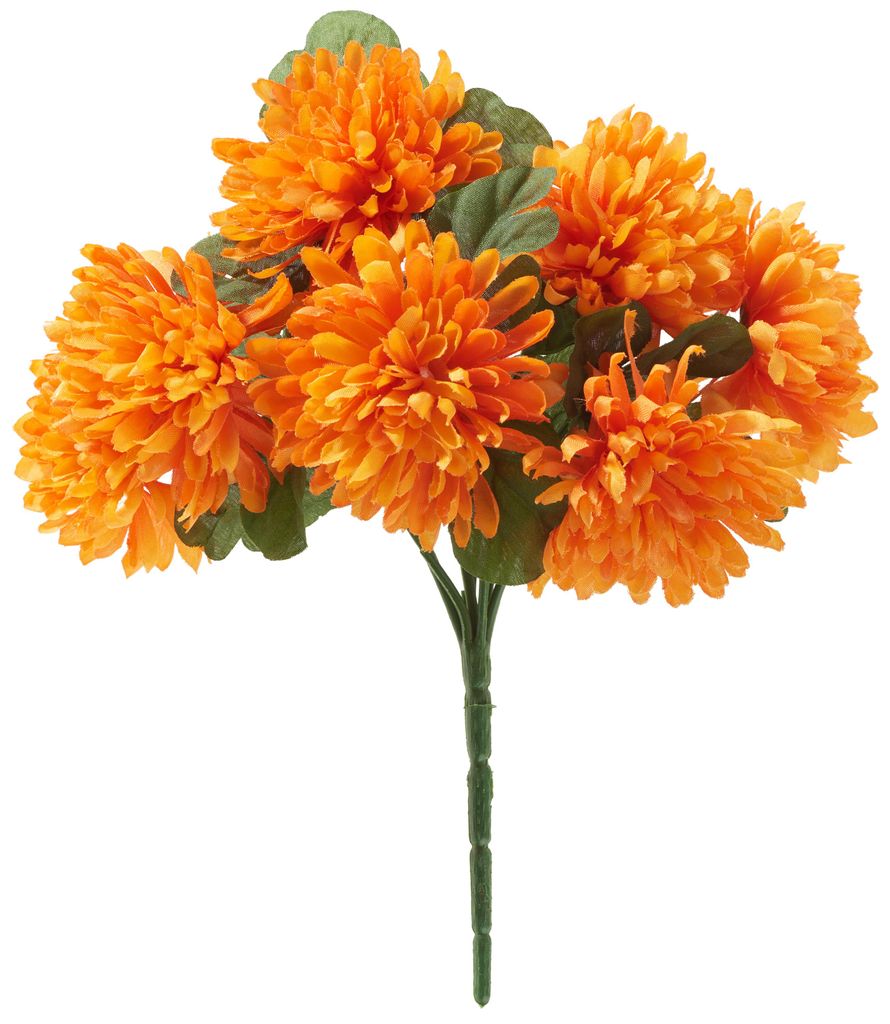 Kunstblume Chrysanthemen Bund Lola, 7 Blüten, 7 cm Blütendurchmesser, 25 cm lang