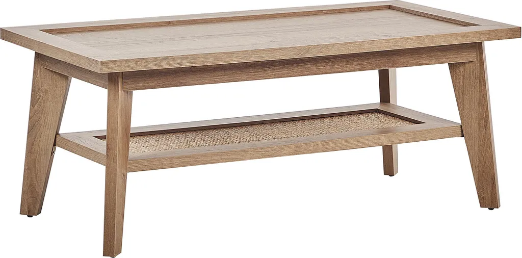Table basse Simla Lumarko en bois clair massif et piètement robuste