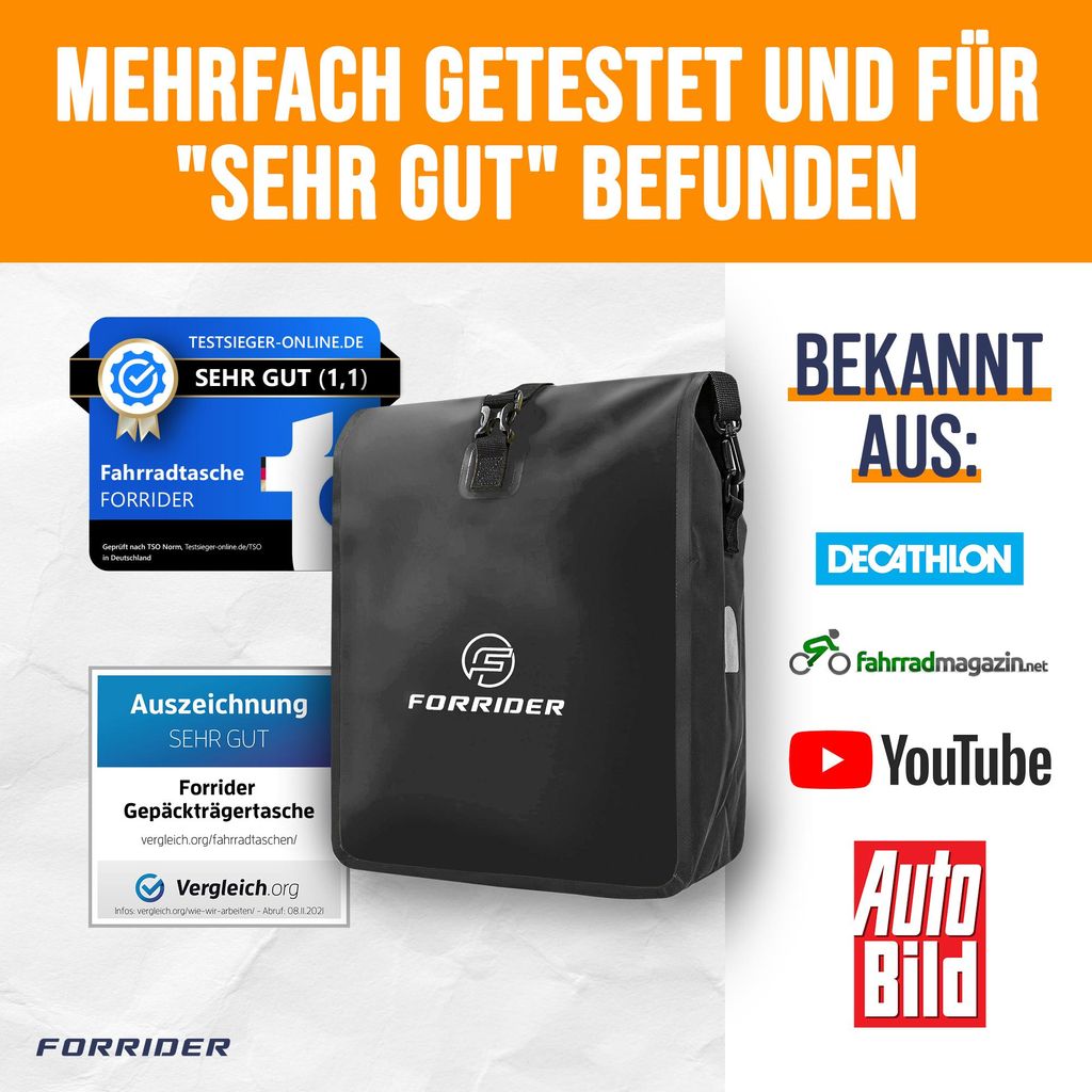 Forrider Fahrradtaschen Set Wasserdicht fr Gepcktrger