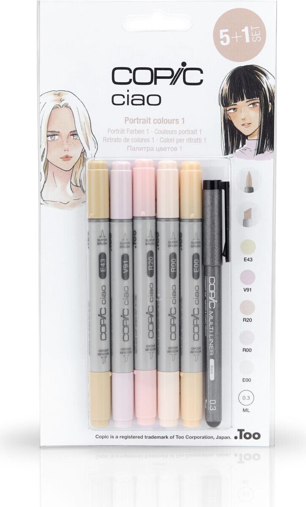 Copic Ciao 5+1 Set Skin Tones