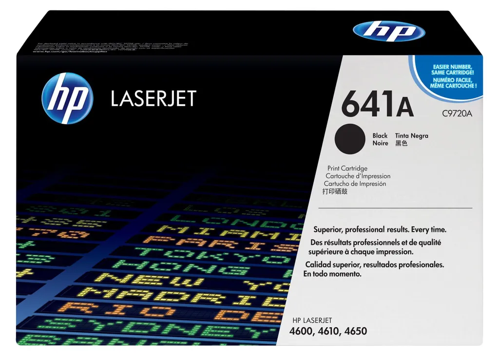 Cartouche de Toner Laser HP 641A C9720A Noir pour LaserJet Séries 4600