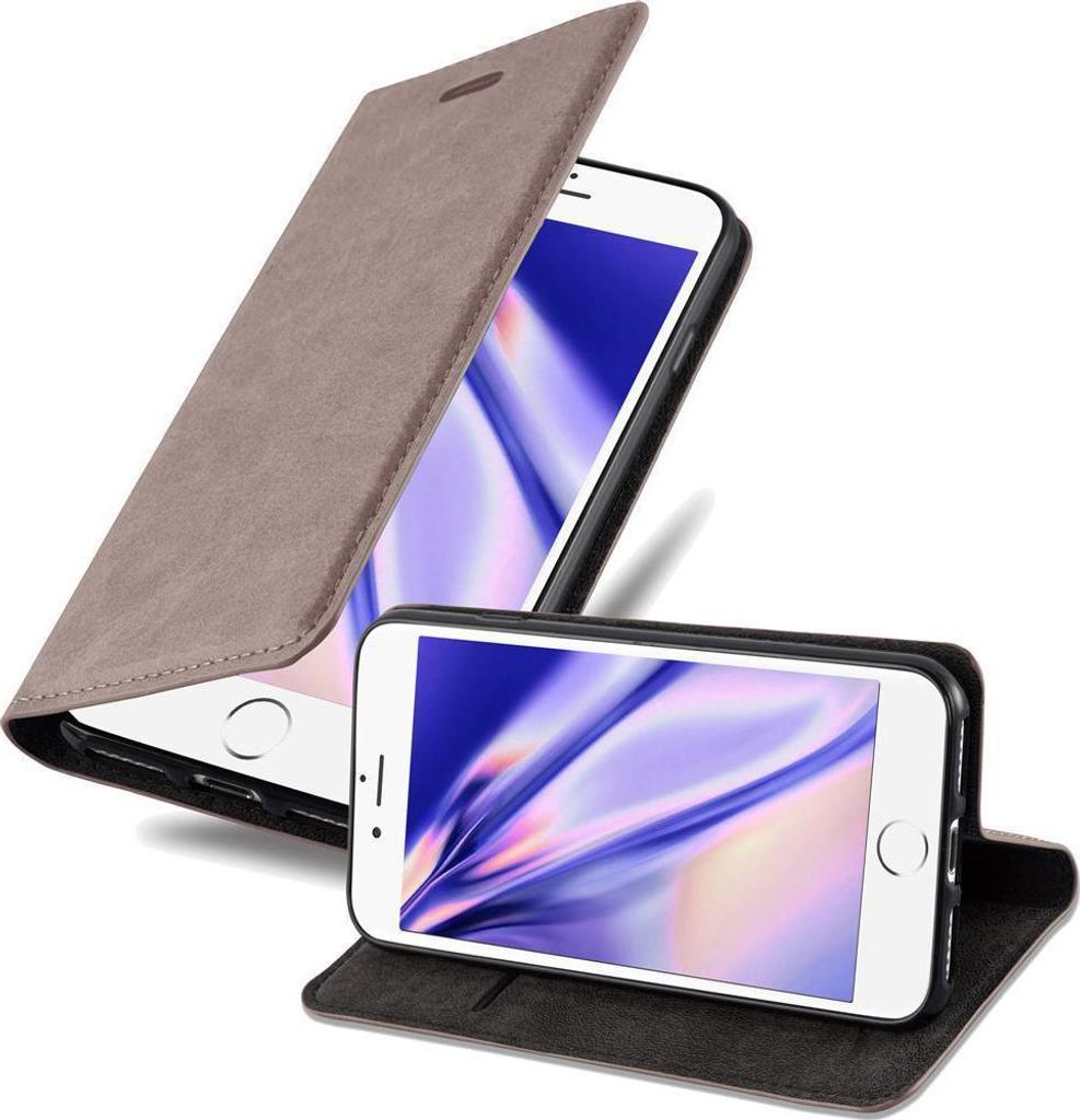 Cadorabo Hülle für Apple iPhone 6 PLUS / 6S PLUS Schutz Hülle in Braun Handyhülle Etui Case Cover Magnetverschluss