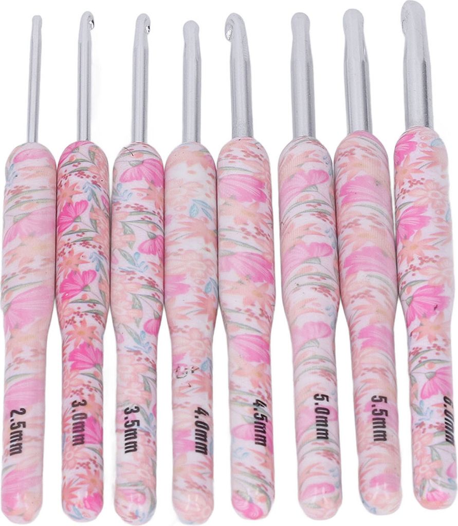 Häkelnadelset,Häkelnadeln,Bunte Häkelnadeln,Häkelnadel,Häkelnadelgriff,Stricknadeln