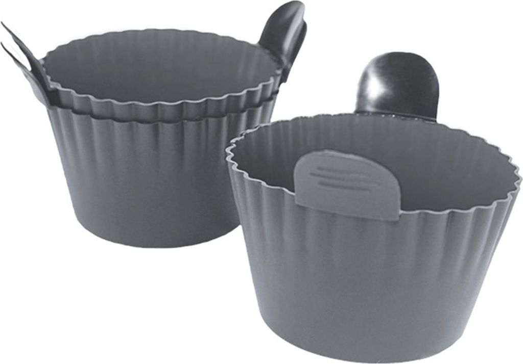 Eierkocher für die Heißluftfritteuse, Silikon-Cupcake-Backförmchen, antihaftbeschichtete Muffinform, wiederverwendbare Auflaufförmchen für Hei...