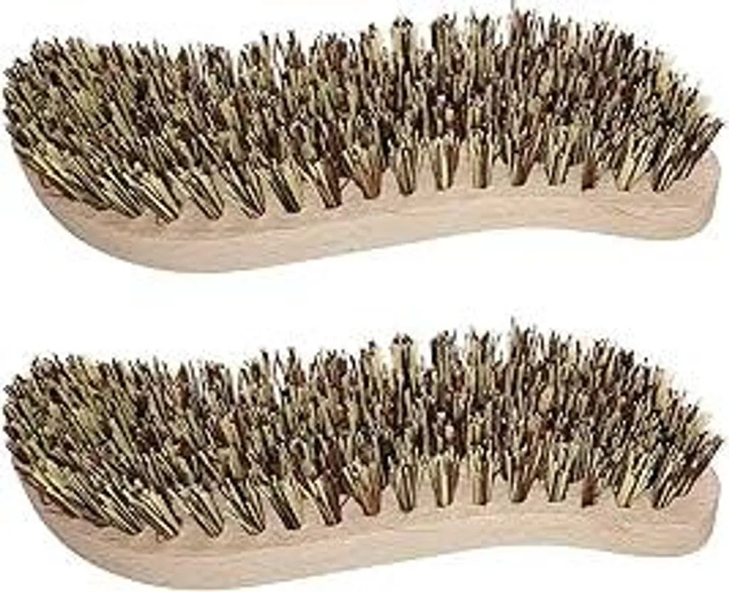 Spazzolone Manuale in Legno Naturale - 2 Pezzi Spazzola per Radici Eco-Friendly