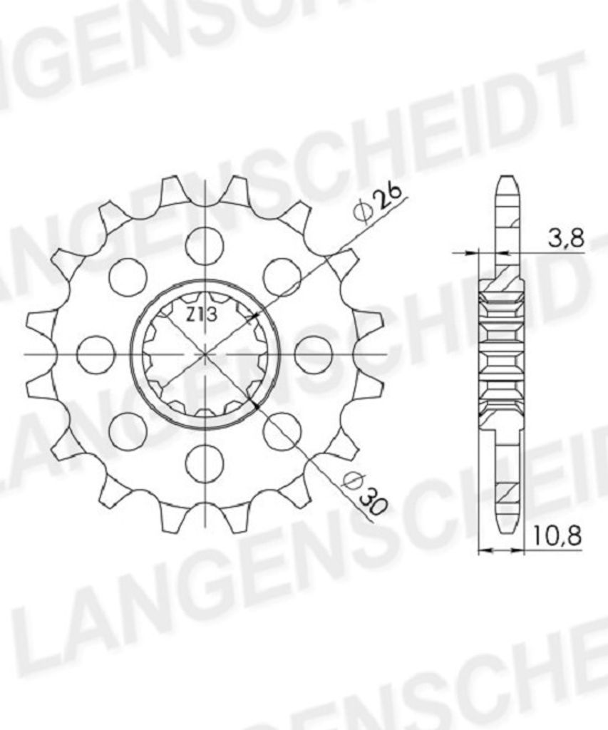 Ritzel Supersprox 520 - 16Z CST-1579:16|feinverzahnt 26,0/30,0