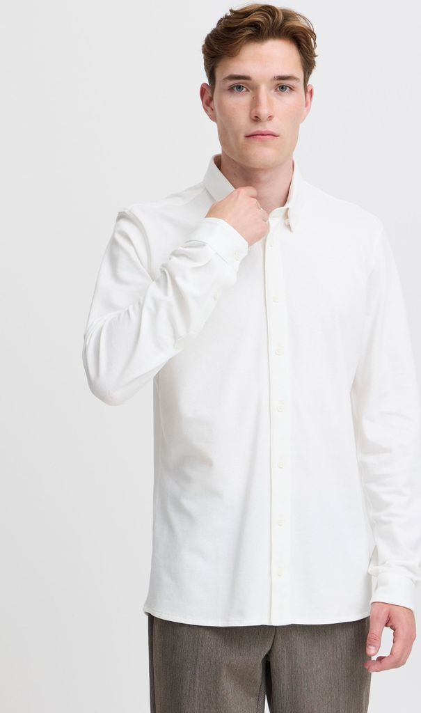 Casual Friday CFARTHUR Herren Business Hemd Jersey Piquet Hemd Herrenhemd Baumwollmischung leicht elastisch slim fit