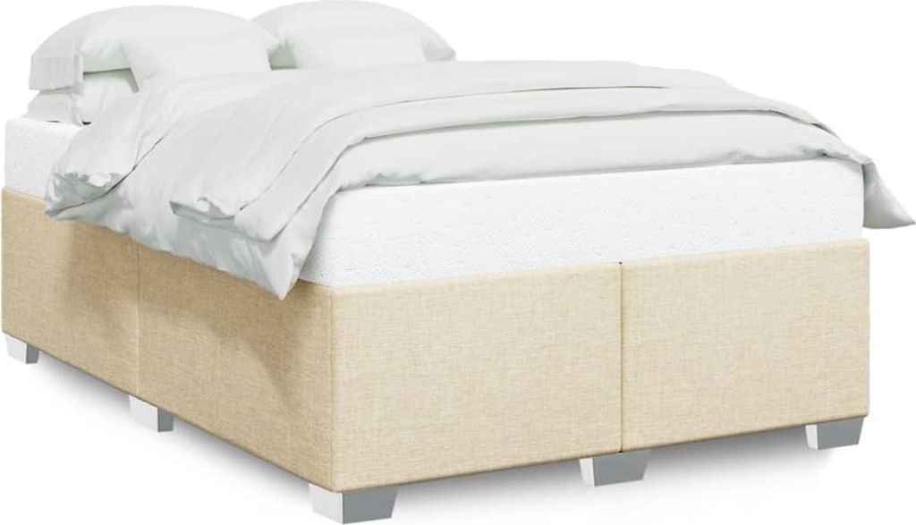 Maison Exclusive - Bettgestell ohne Matratze Creme 160x200 cm Stoff