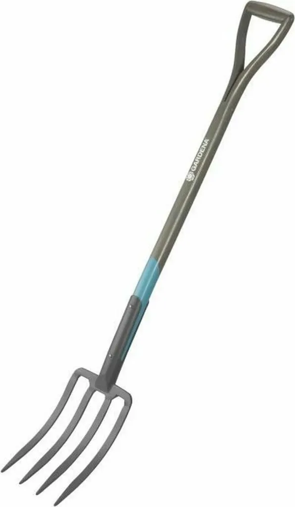 Fourche de jardin Gardena 17002 avec poignée en D et repose-pied large