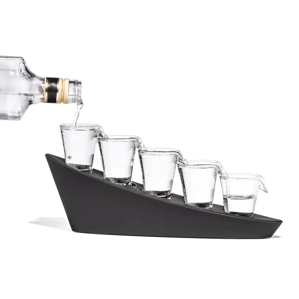 Kit Domino Shots de 5 Verres Transparents Haute Résistance 50 ml