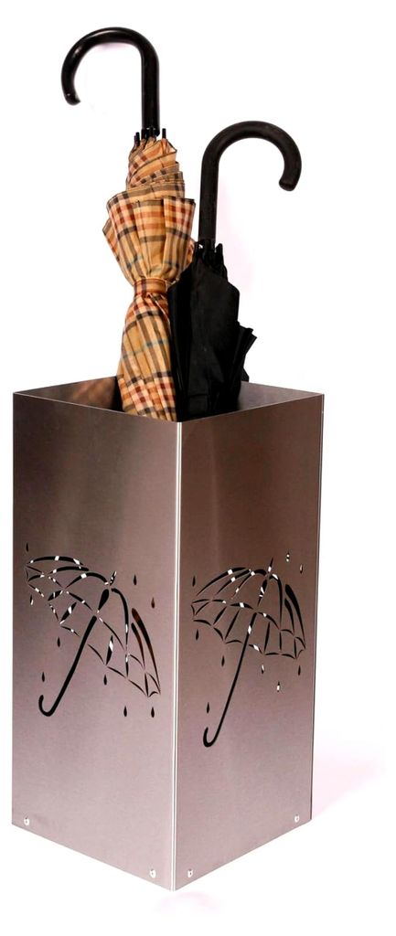 Regenschirmständer Design Umbrella open, 23 x 23 cm, mattierter Edelstahl, Germany