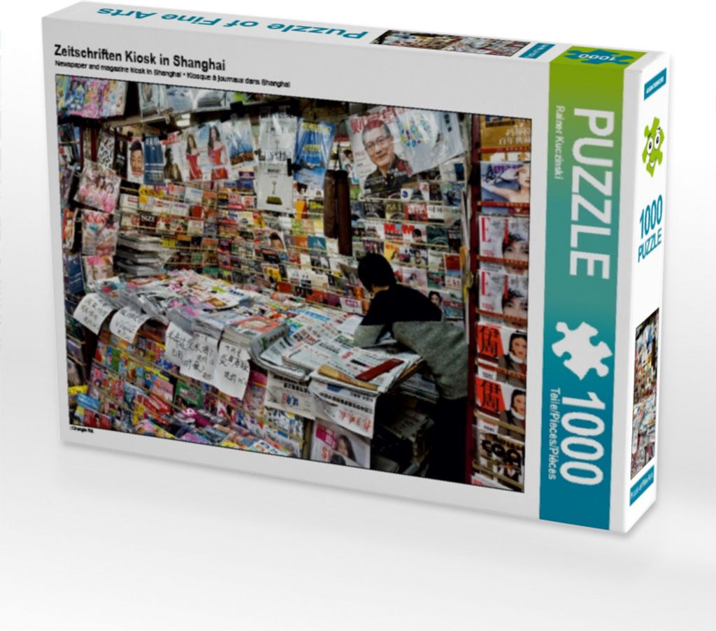 Calvendo Zeitschriften Kiosk in Shanghai 1000 Teile Puzzle quer 640x480mm, Kuczinski Rainer; 7455813