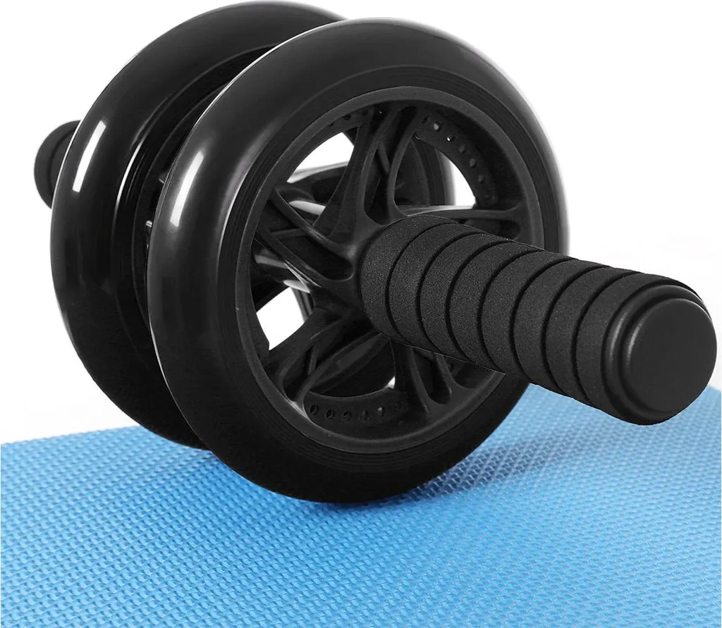 Rouleau abdominal antidérapant AB-Wheel Pro avec roue large stable