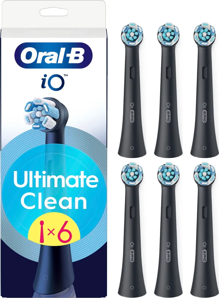Brossettes Oral-B iO Ultimate Clean Noires - Nettoyage Intense - 6 Unités