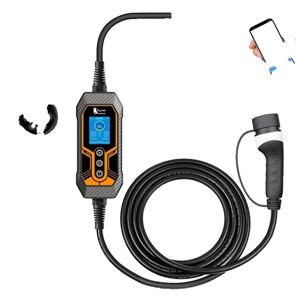 Chargeur portable EV 11kW Type 2 : fini l'attente avec la charge Wi-Fi 5m