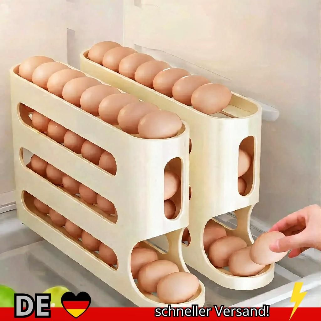 2-4-schicht Rutsche Ei Lagerung Box Leiter Stil Kühlschrank Seite Tür Große