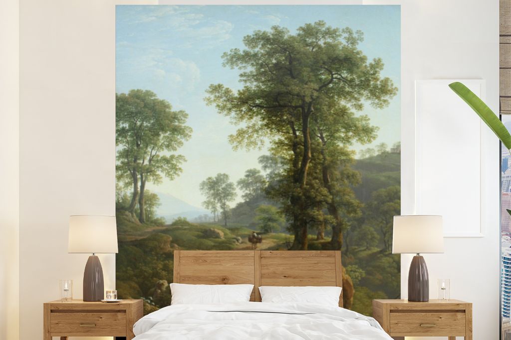 MuchoWow Fototapete für Wohnzimmer oder Schlafzimmer Wandtapete Vinyl Motivtapete Waldweg - Hendrik Voogd - 195x240 cm - Gemusterte
