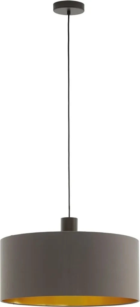 Suspension Eglo Concessa 1 Brun Foncé et Doré 97683 Luminaire Chic