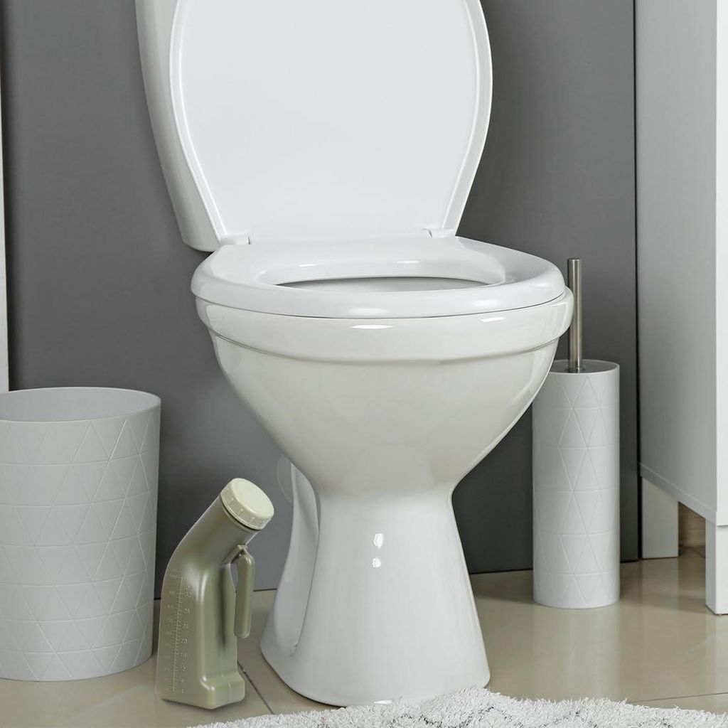 Auslaufsicheres Tragbares Urinal Toilette Reisen Urinflasche mit Schraubverschluss - Kunststoff Pisspot für Auto Camping Outdoor 1L
