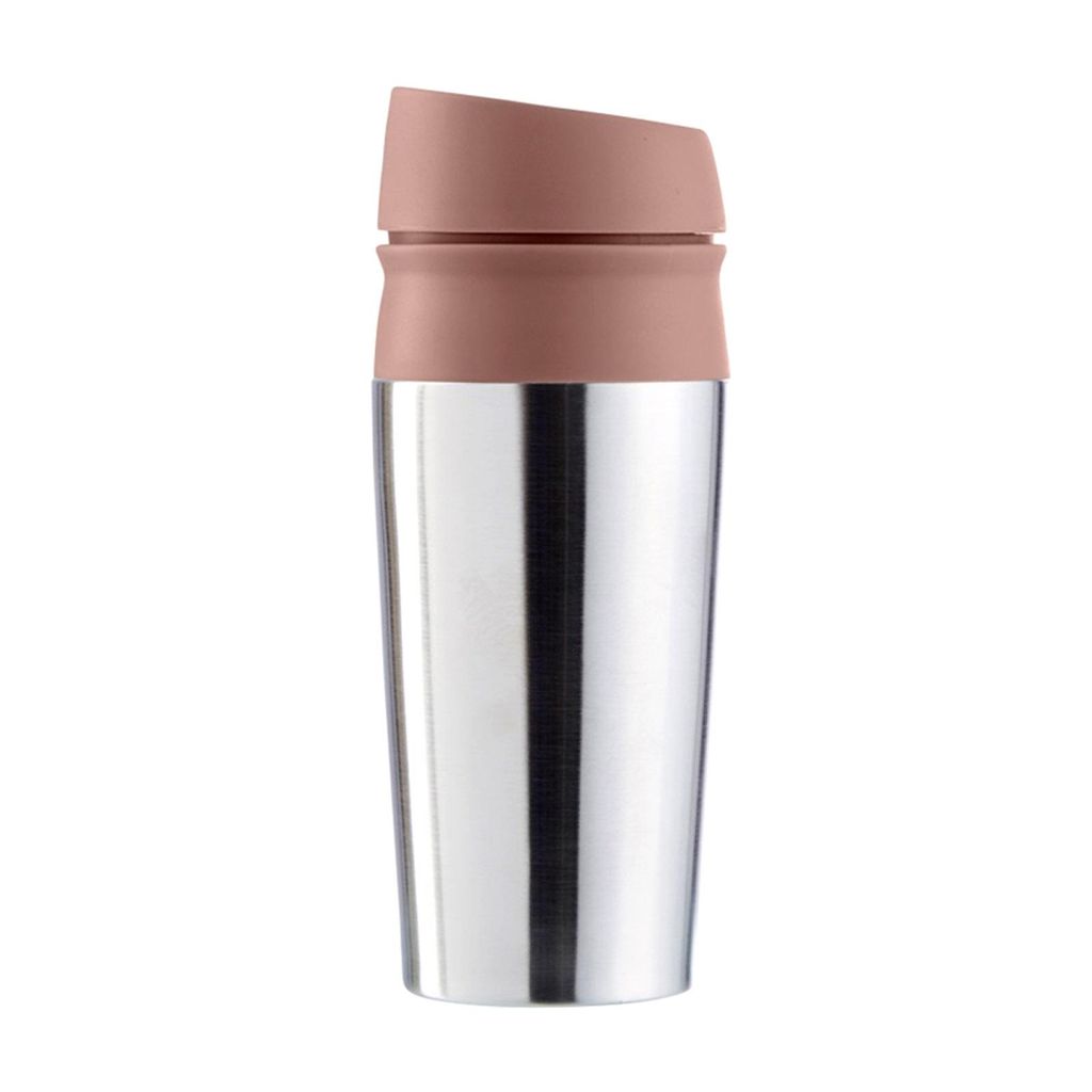 Thermobecher 450ml Isolierbecher Edelstahl Kaffeebecher Isolierflasche Kühlbecher 0,45l Thermosflasche Rose