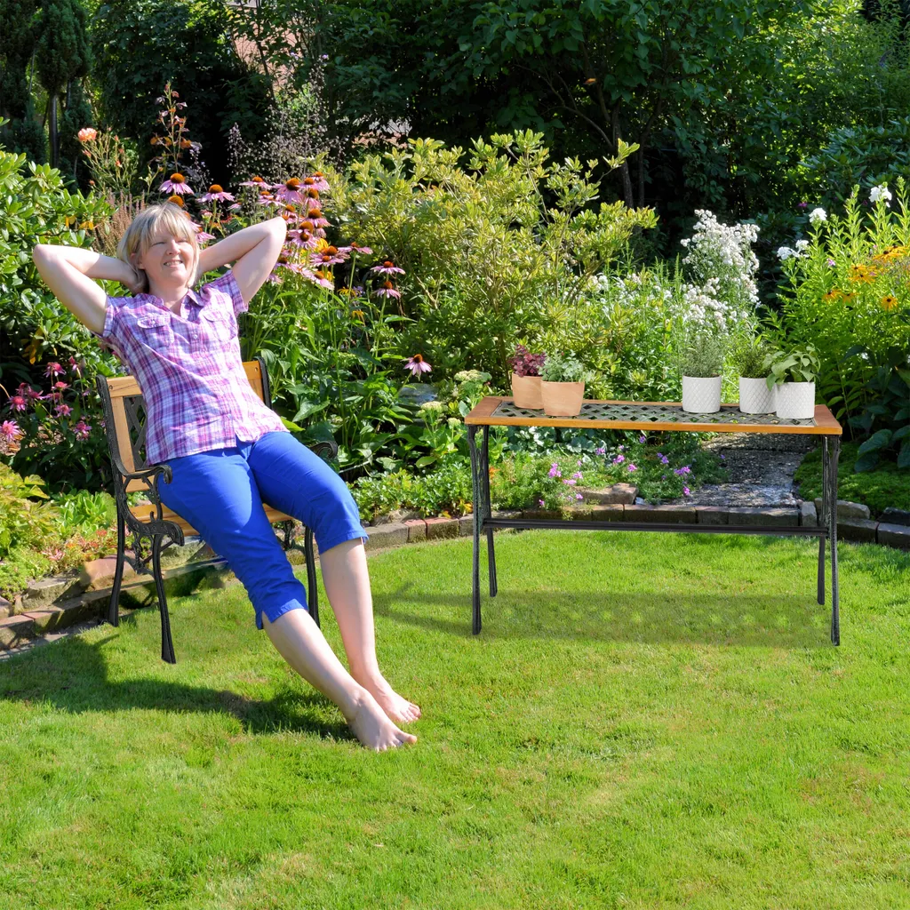 Sedia da Esterno Relaxdays: Relax Basso e Stile Retro per il Giardino - 2
