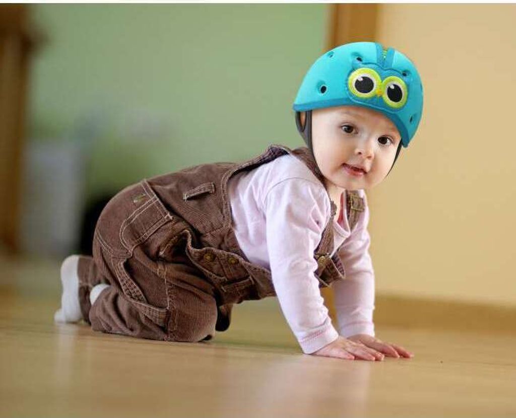 reer SafeHeadBaby Babyhelm Eule, Kopfschutz, Baby Helm,