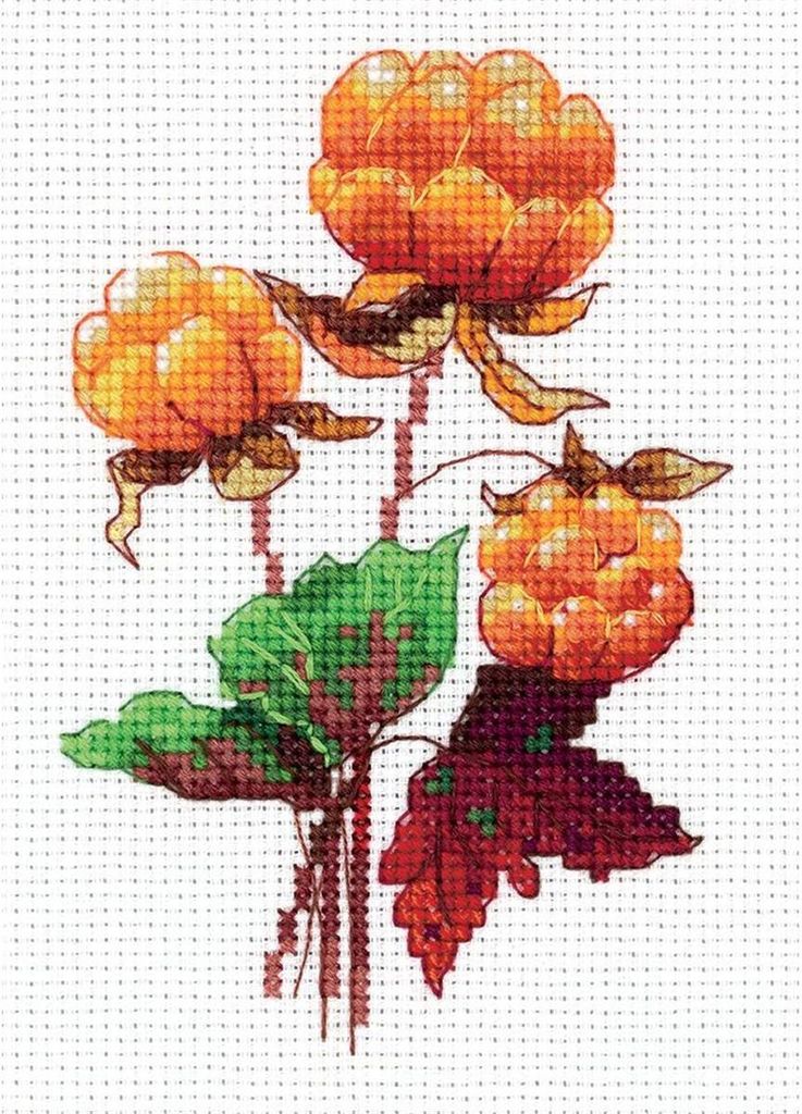 Klart Kreuzstichset "Moltebeere" 10.5x14cm, Zählmuster