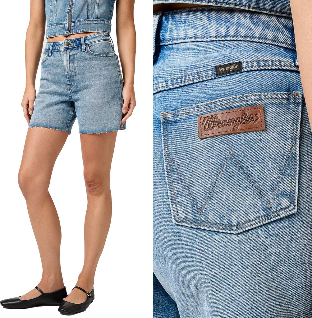 WRANGLER Damen, Shorts COWBOY SHORT 5 INCH, W28, Blau, Produktbild 