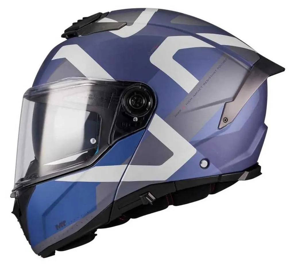 Casque Moto Modulable MT Helmets Atom 2 SV Dexter Bleu Taille M Confort
