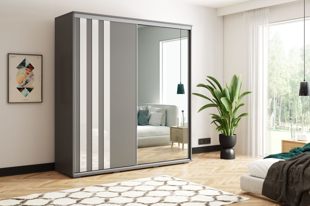 Zweitüriger Kleiderschrank 200/245 ELIANA - Graphit