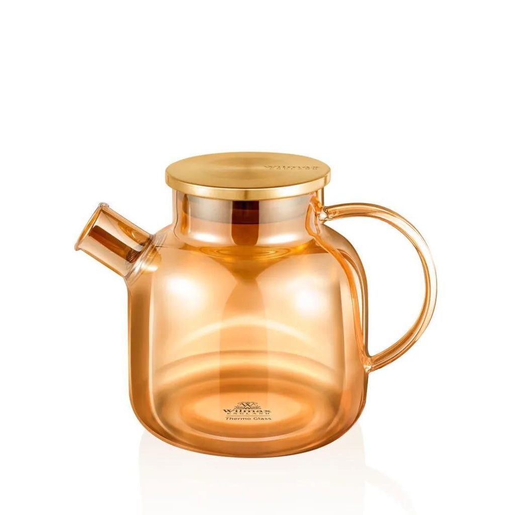 Théière Wilmax 1200 ml en verre avec couvercle en acier Image du produit 