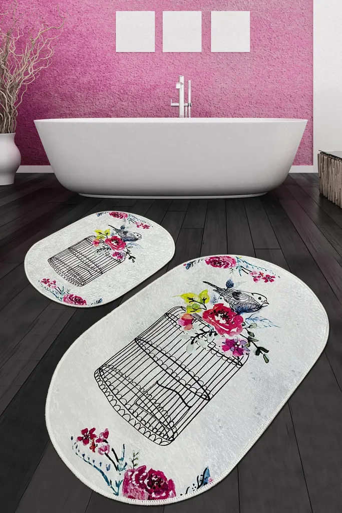 Tapis de bain absorbant Mijolnir Cage CHL2523 pour sortie de douche