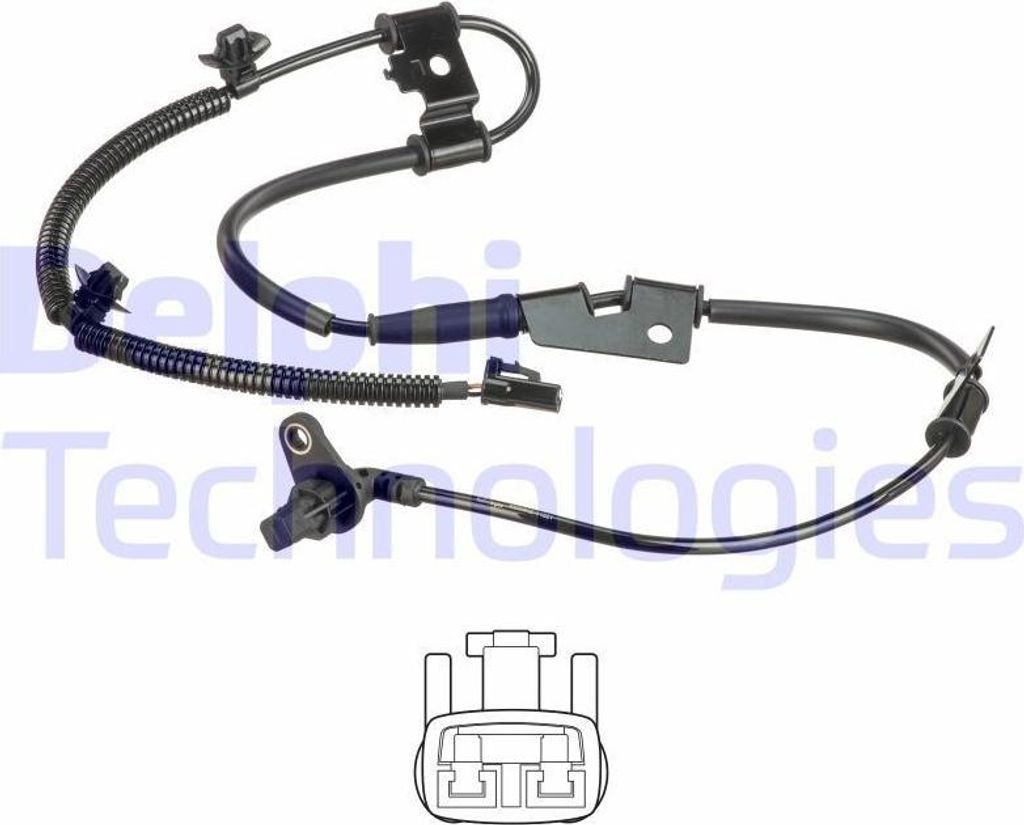 DELPHI ABS Sensor Raddrehzahl für KIA SPORTAGE (JE, KM) Produktbild 