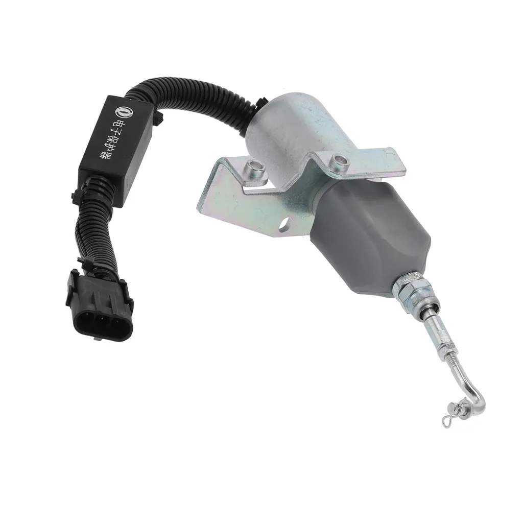 Vanne d'Arrêt de Carburant 24V - Solénoïde Électrique de Sécurité pour Engin - 6