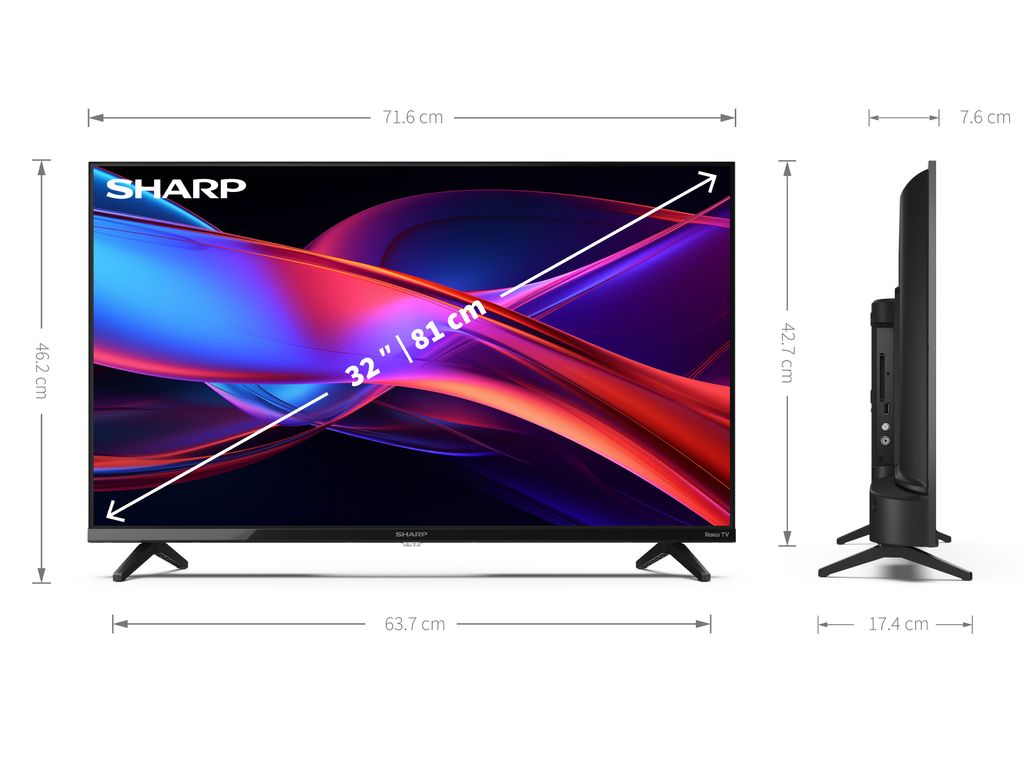Sharp 32GD2225E LED-Fernseher 32", HD, Smart-TV schwarz Produktbild 5