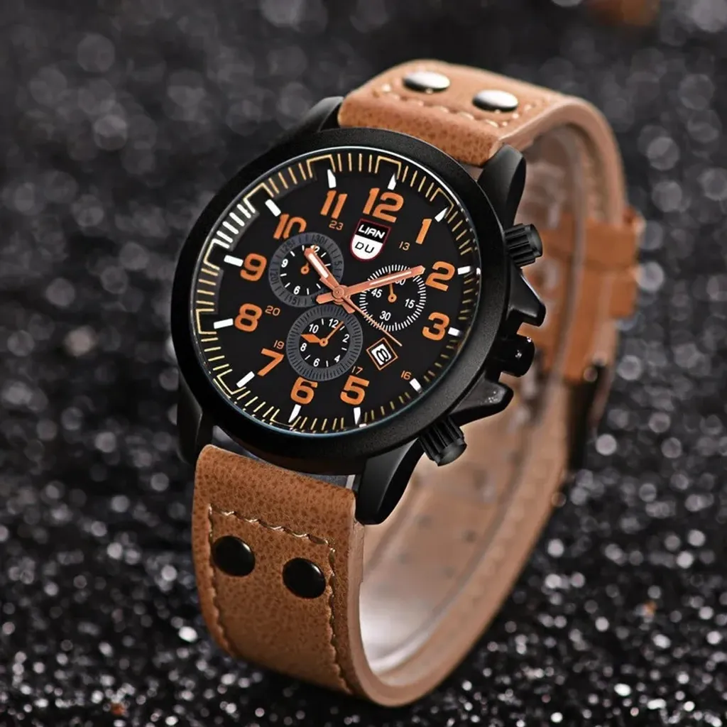 Orologio Ignacio KP33657 Retro-Moderno Marrone Scuro e Audace - 2