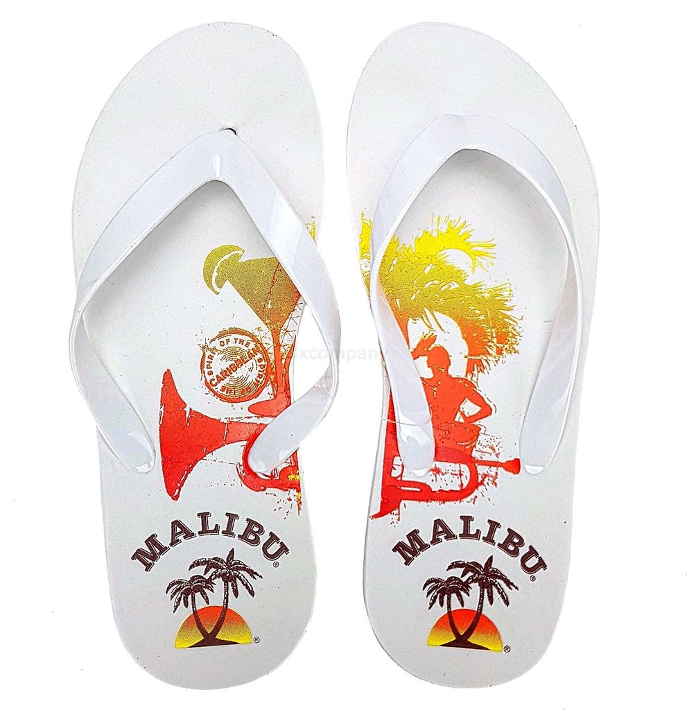 Malibu Flip Flops Zehentrenner weiß Badelatschen Schuhe 3x