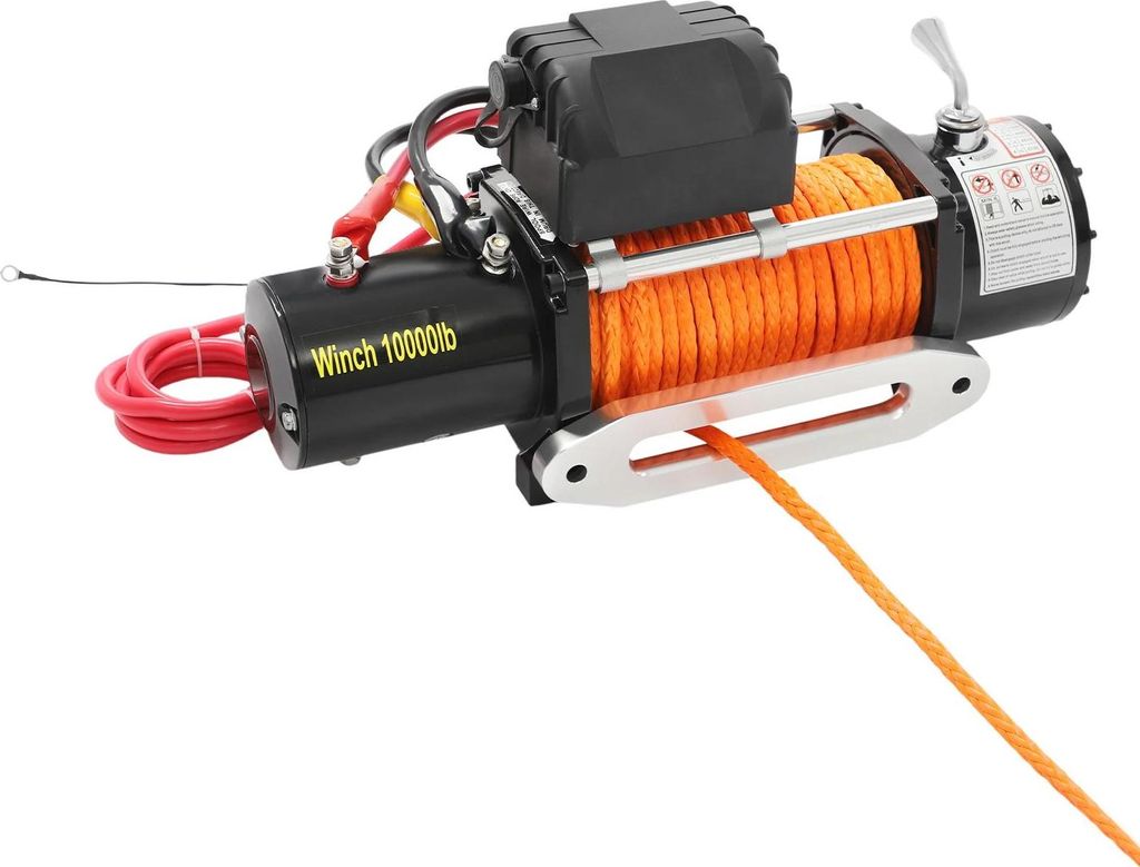 Elektrische Seilwinde - Offroad Winde für ATV/UTV/SUV Pickup - 4.536 kg Zugkraft - Mit Sperrfunktion - Dunkelgrau