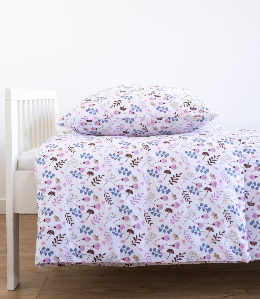 80x80 + 35x40 cm Bettwäsche Blumen ROSA Babybettwäsche Kinderbettwäsche Jugendbettwäsche. Gängigen Bettgrößen für Kinder, Jugend und Erwach...