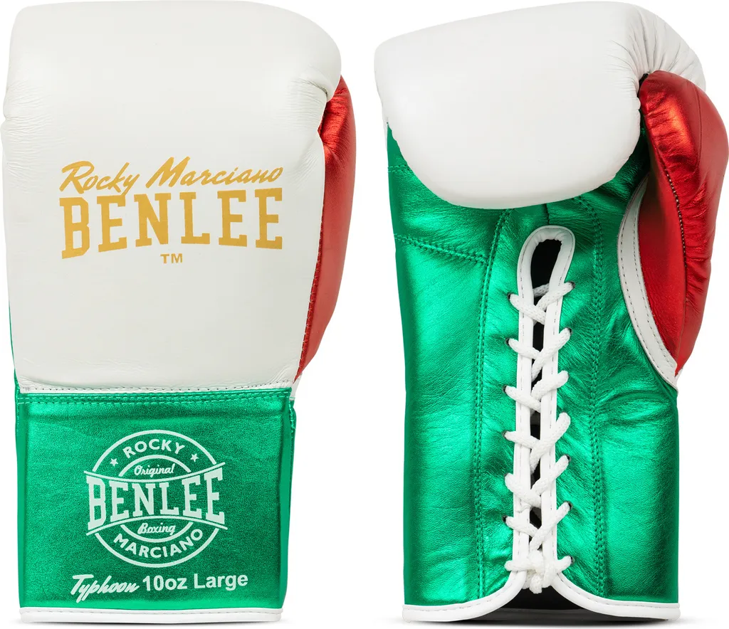 Gants de boxe de combat en cuir véritable Benlee Typhoon 08 oz