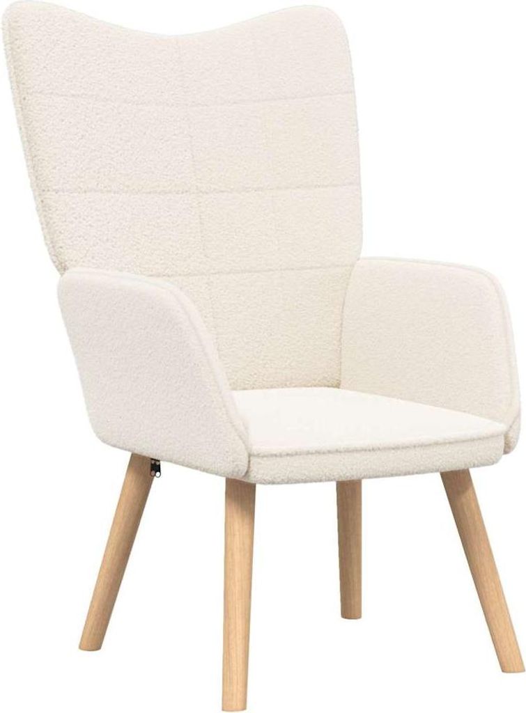 vidaXL Sessel Creme 62 x 67 x 95,5 cm Sherpa-Stoff