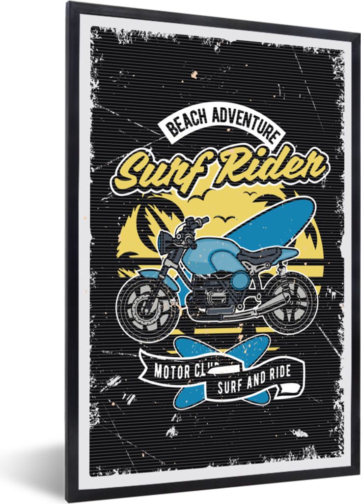 MuchoWow® MuchoWow® Gerahmtes Poster Jahrgang - Motorrad - Produktbild 