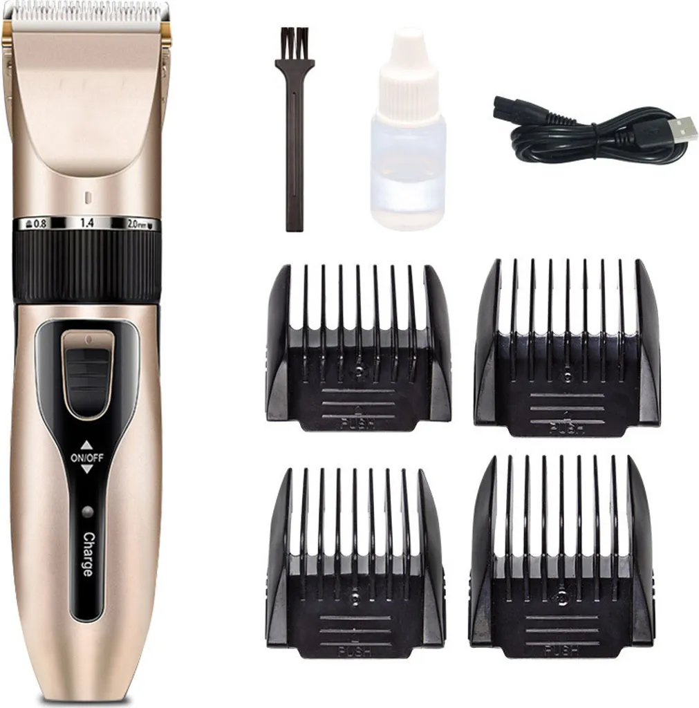 Tondeuse pour chien silencieuse INF Champagne et kit de soins complet