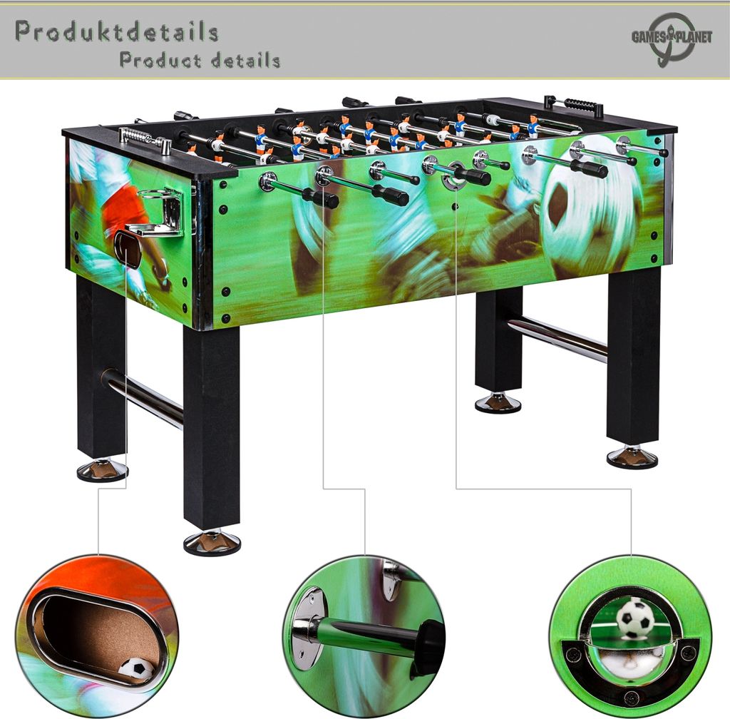 Profi Tischfußball Leeds Kicker Soccer Tischkicker Produktbild 5